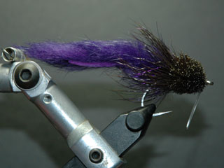Purple muddler tarpon fly